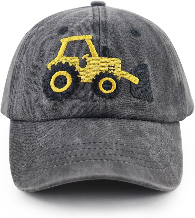 Vxchkerm Construction Site Vehicles Hats, Adjustable Vintage Embroidered Baseball Cap - Image 1